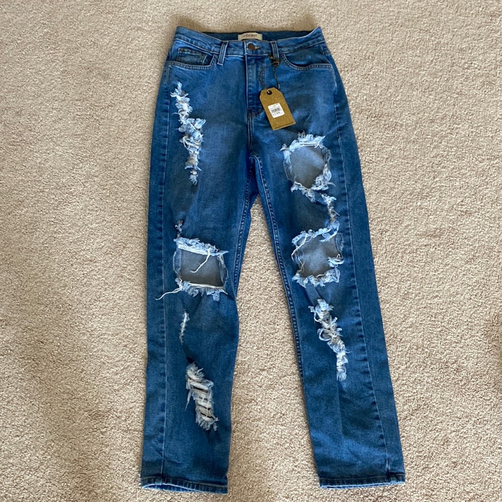 Vibrant miu destroyed boyfriend jeans 9/28